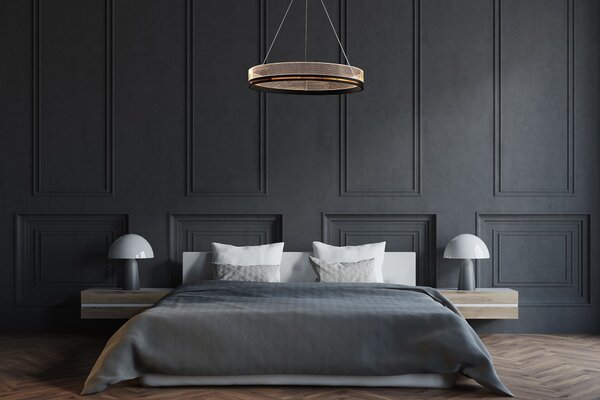 Lampă suspendată APP1192-CP Black Gold