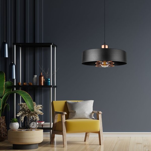 Lampă suspendată APP1246-1CP Black/Rose gold