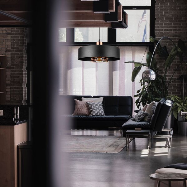 Lampă suspendată APP1246-1CP Black/Rose gold
