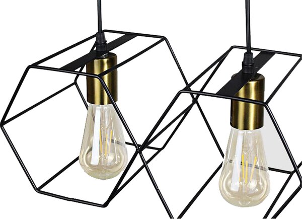 Lampă suspendată APP1133-5CP Black Gold