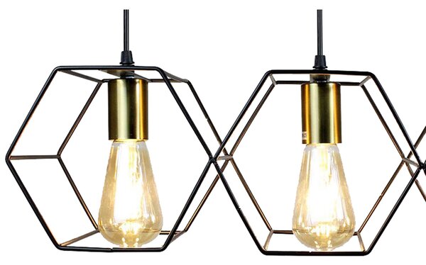 Lampă suspendată APP1133-5CP Black Gold