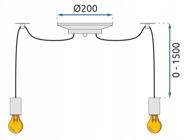 Lampa Spider Rope 8