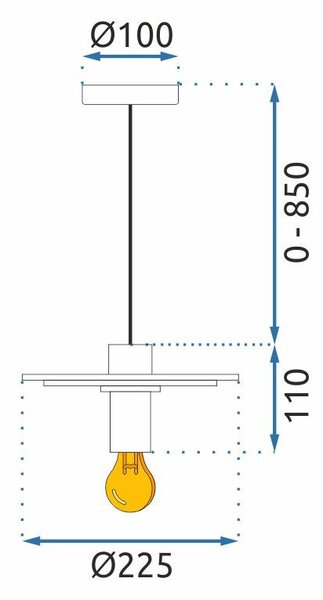 Lampă suspendată APP1214-1CP Black