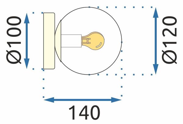 Lampa de perete APP1250-1W Gold