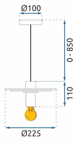 Lampă suspendată APP1213-1CP Gold