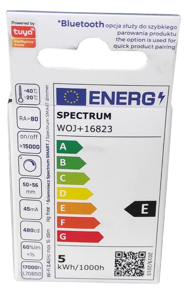 Bec SMART LED 4,5W GU10 WIFI Colors RGB WOJ+16823