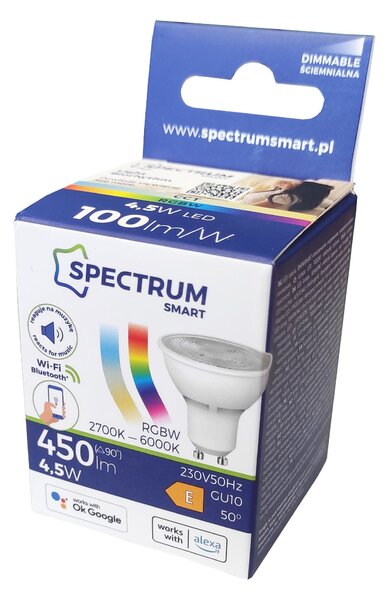 Bec SMART LED 4,5W GU10 WIFI Colors RGB WOJ+16823