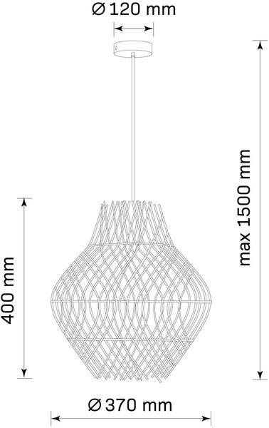 Goldlux Ontake lampă suspendată 1x20 W negru-bej 330420