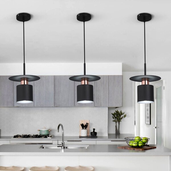 Lampă suspendată APP1145-1CP Black Rose Gold