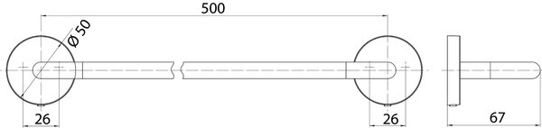 Emco Round bară prosop alb 436013950