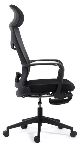Scaun ergonomic cu spatar rabatabil si suport picioare SYYT 9502 negru