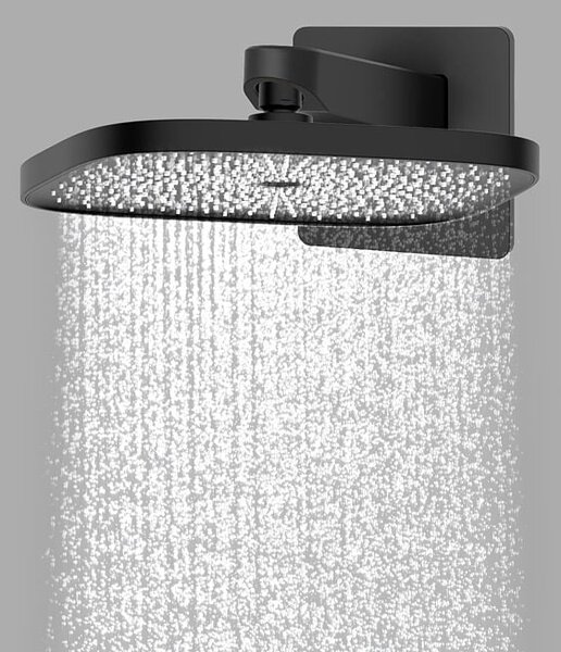 Oltens Vann cap de duș 26x26 cm pătrat negru mat 37008300
