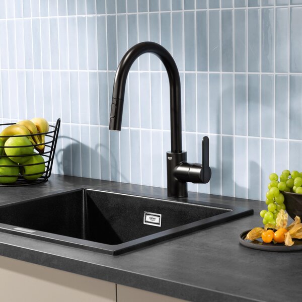 Grohe Get baterie bucătărie pe picior negru 314842431