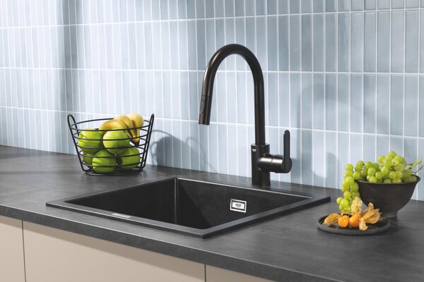 Grohe Get baterie bucătărie pe picior negru 314842431