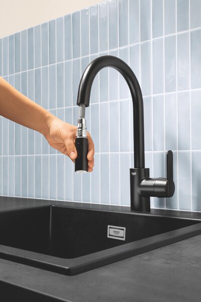 Grohe Get baterie bucătărie pe picior negru 314842431