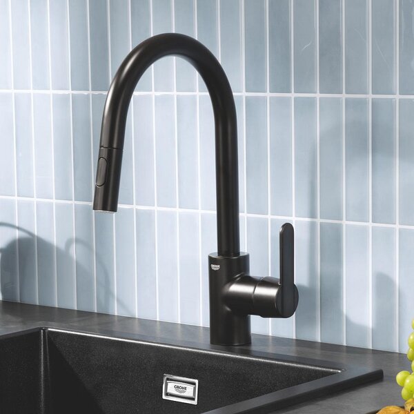 Grohe Get baterie bucătărie pe picior negru 314842431