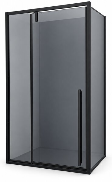 Cabina dus HYDRA 80x100 dreptunghiulara, sticla fumurie securizata 6 mm, profil negru mat