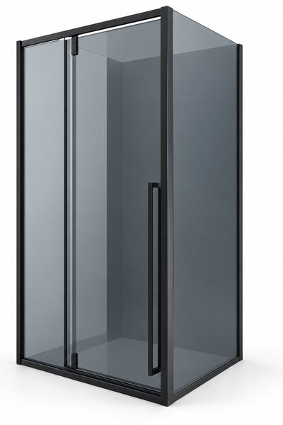 Cabina dus HYDRA 80x100 dreptunghiulara, sticla fumurie securizata 6 mm, profil negru mat