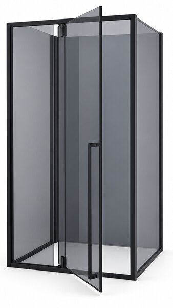 Cabina dus HYDRA 80x100 dreptunghiulara, sticla fumurie securizata 6 mm, profil negru mat