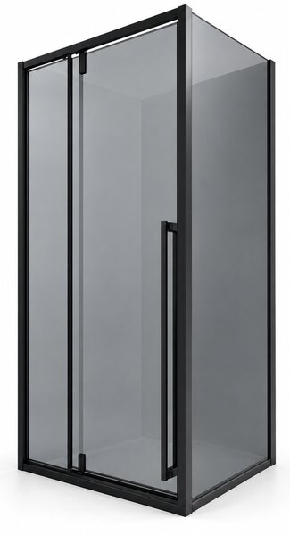 Cabina dus HYDRA 90x90 patrata, geam fumuriu securizat 6 mm, profil negru mat