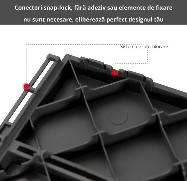Outsunny Set 9 Cărămizi de Cuplat pentru Pavaj Terasă 30x30x2cm 0.81mq Negru | Aosom Romania