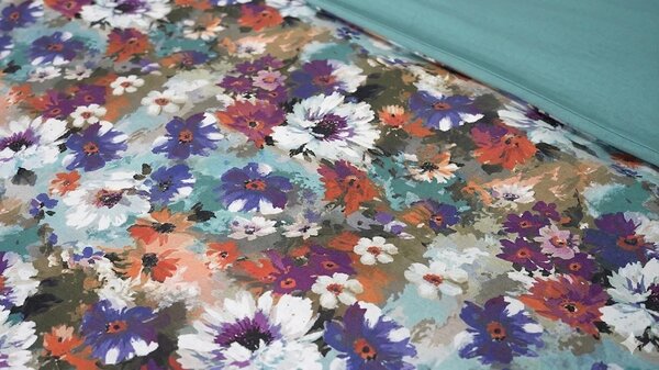 Lenjerie de pat Cotton Pro 100% bumbac – imprimare digitală (Floral Daydream) - RALEX PUCIOASA