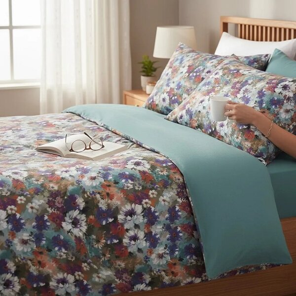 Lenjerie de pat Cotton Pro 100% bumbac – imprimare digitală (Floral Daydream) - RALEX PUCIOASA