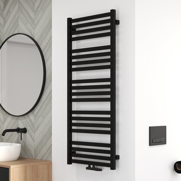Oltens Vanlig calorifer de baie scară 121x50 cm negru mat 55008300