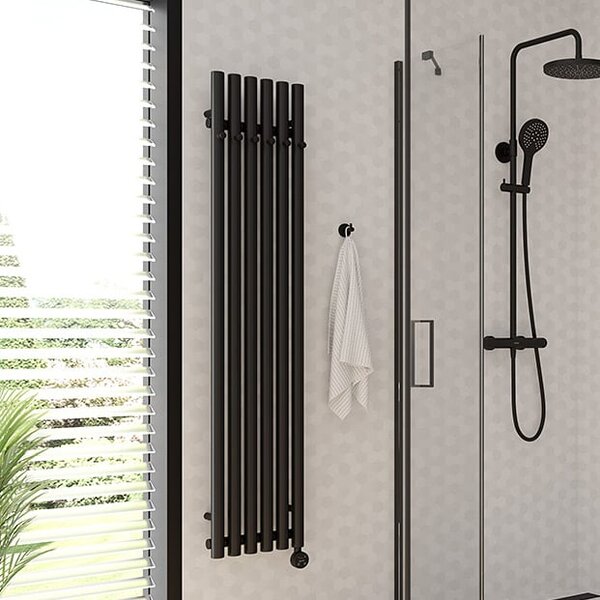 Oltens Stang încălzitor electric 150x31.5 cm negru mat 55122300