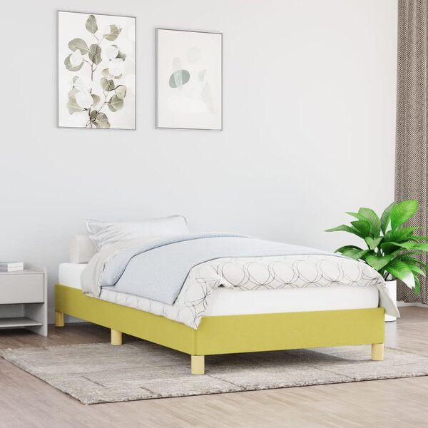 Cadru de pat, verde, 90x190 cm, material textil