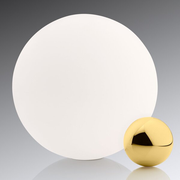 FLOS Copycat - lampă de masă LED, auriu, reglabil, Alb, Camera de zi / sufragerie, Sticlă, Design, glob