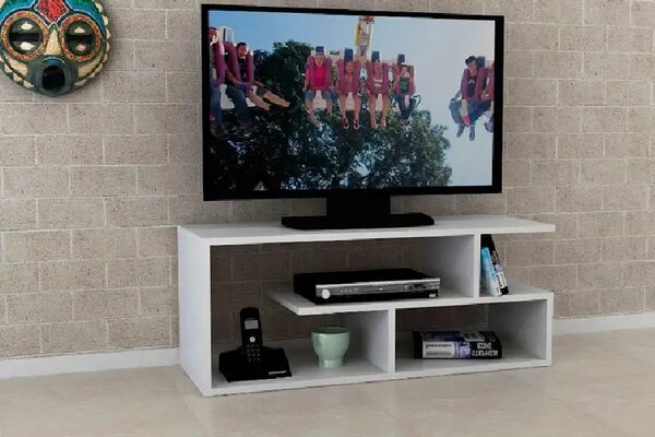Comoda TV Parol Homs, 100 X 40 X 29 cm, alb