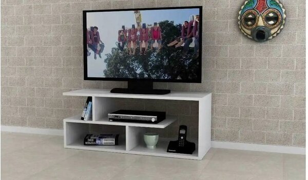 Comoda TV Parol Homs, 100 X 40 X 29 cm, alb