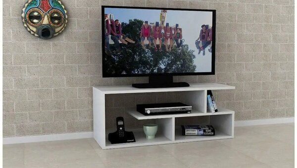 Comoda TV Parol Homs, 100 X 40 X 29 cm, alb