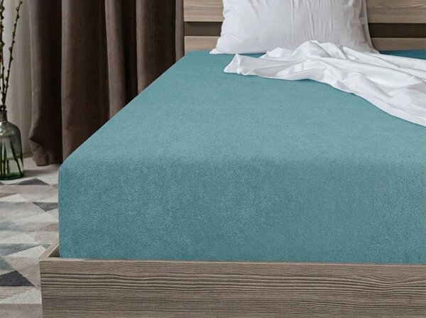 Cearsaf frote MOLTON albastru-verde 180 x 200 cm