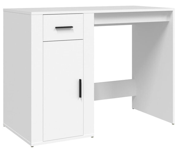 Birou, alb, 100x49x75 cm, lemn prelucrat