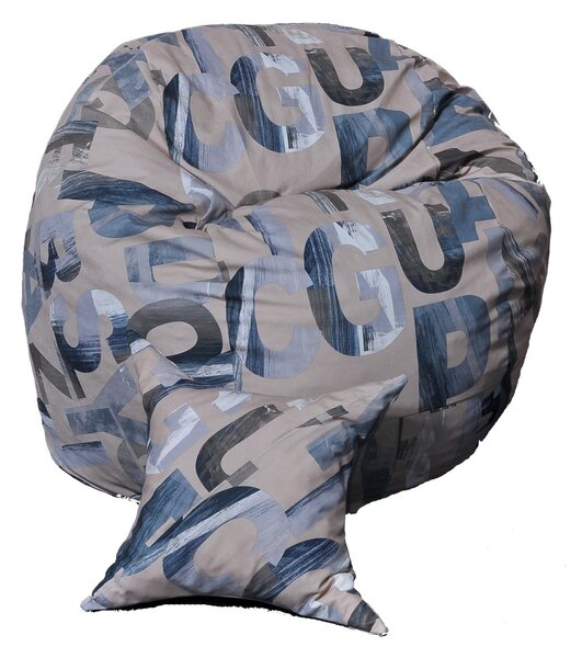 Set Fotoliu Matusalem cu Perna, Material Textil - Army Scrabble