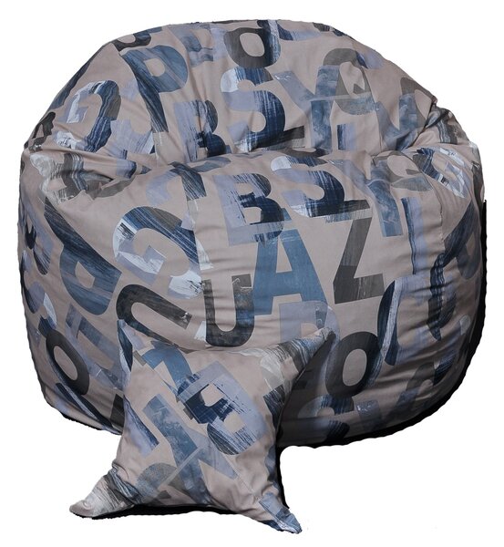 Set Fotoliu King Size cu Perna, Material Textil - Army Scrabble
