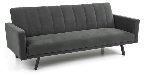 Canapea extensibila ARMANDO, gri, stofa catifelata, 192x100x78 cm