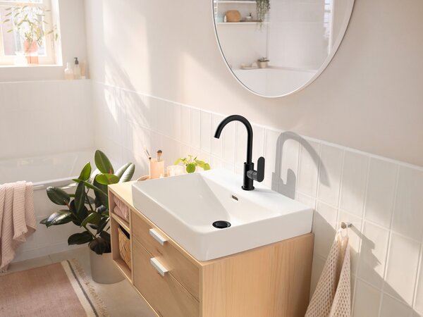 Hansgrohe Rebris S baterie lavoar stativ negru 72536670