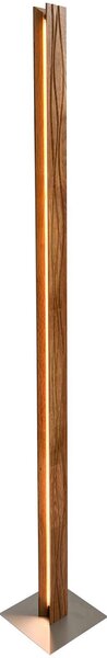 Elobra Lampadar LED Atacama, stejar/nichel mat, înălțime 150 cm, lemn, reglabil, Lemn, Camera de zi / sufragerie, Lemn
