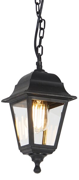 Lampă suspendată clasică de exterior neagră IP44 - Capital