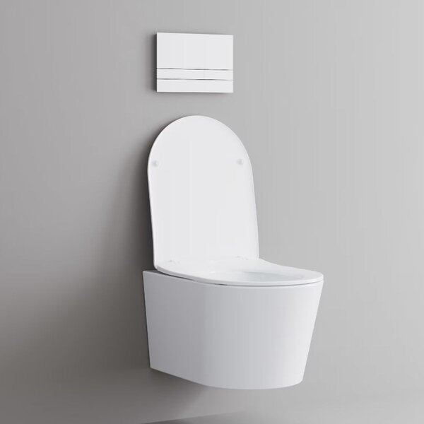 Kronenbach Tube vas wc agăţat cu spălare turbionară alb KB100080WG