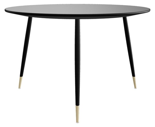 Masa EMBOS, negru/auriu, 120x75 cm