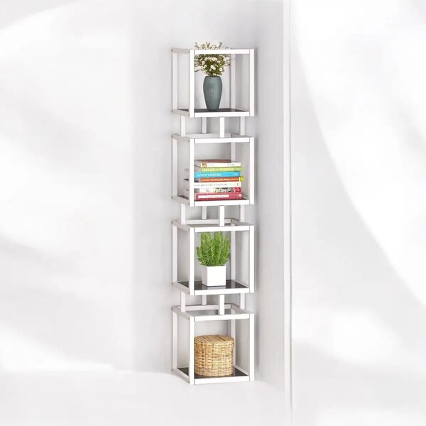 Biblioteca Art din metal culoare alb 150 cm
