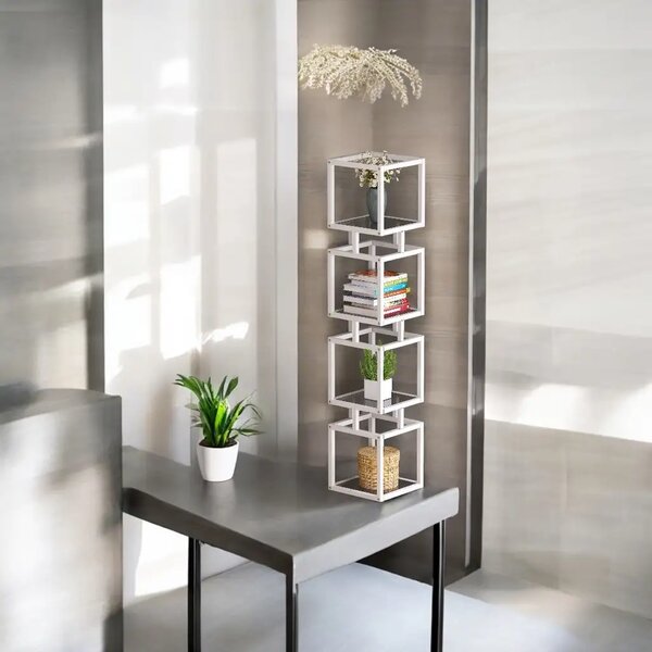 Biblioteca Art din metal culoare alb 150 cm
