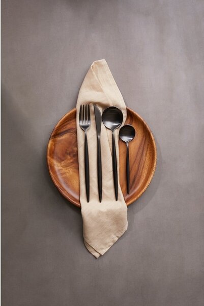 Tacâmuri negru din oțel inoxidabil 16 buc. Modern retro – Premier Housewares