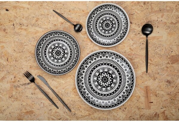 Tacâmuri negru din oțel inoxidabil 16 buc. Modern retro – Premier Housewares