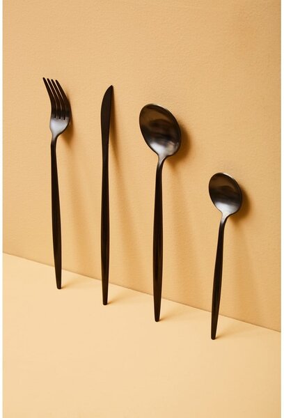 Tacâmuri negru din oțel inoxidabil 16 buc. Modern retro – Premier Housewares