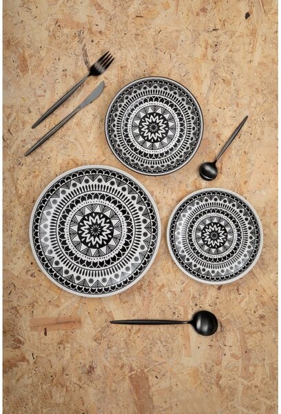 Tacâmuri negru din oțel inoxidabil 16 buc. Modern retro – Premier Housewares